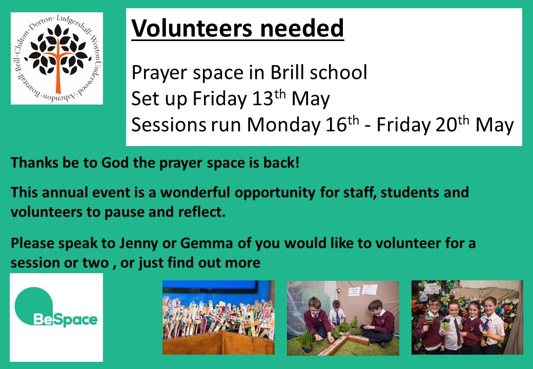 Prayer space volunteers