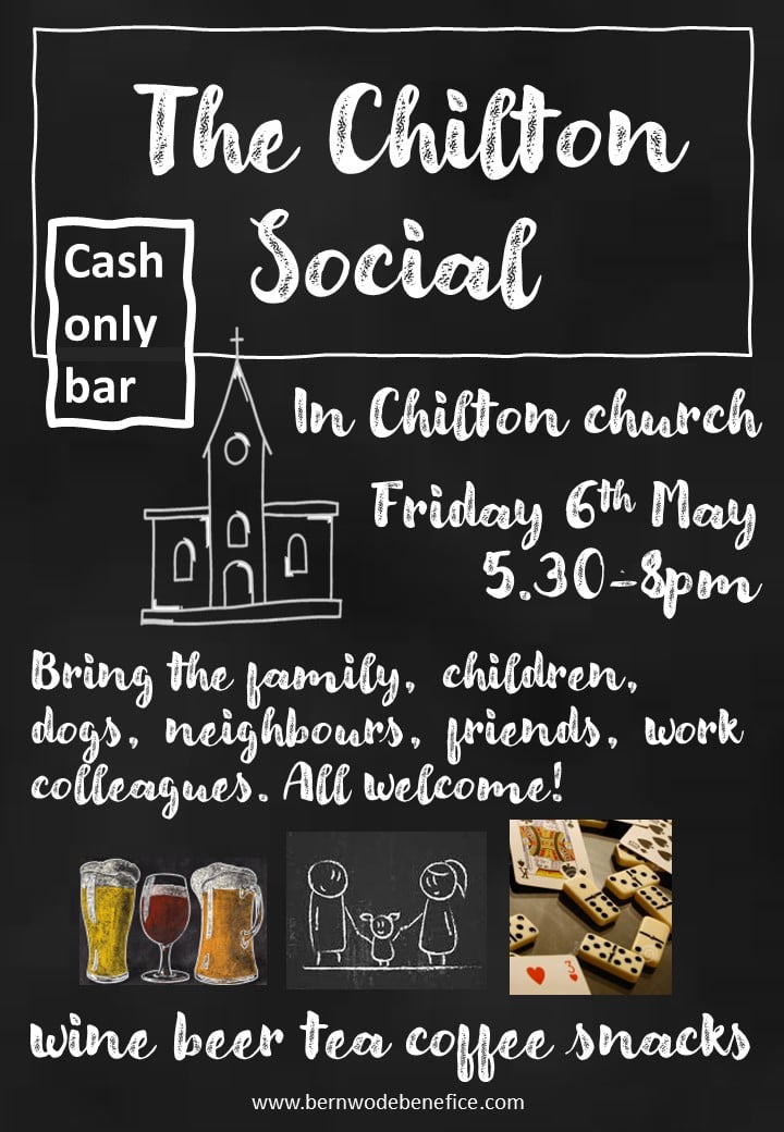 Chilton social - 1st Friday of month from 5.30pm