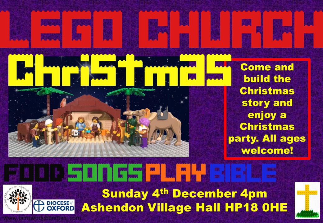 Christmas Lego Church - 4 Dec at 4pm - Ashendon village hall