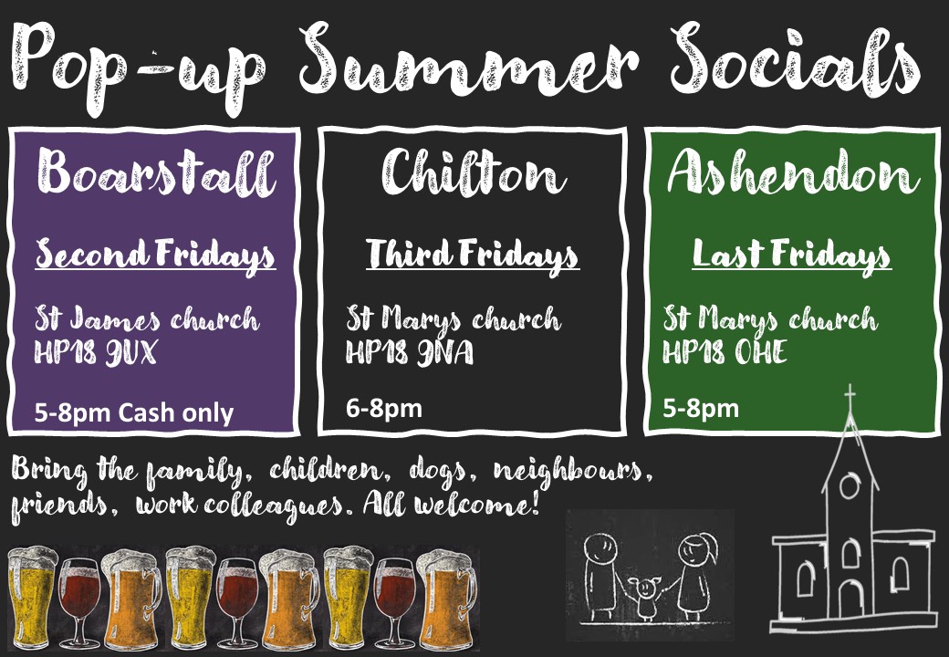 Village socials - Boarstall, Chilton, Ashendon
