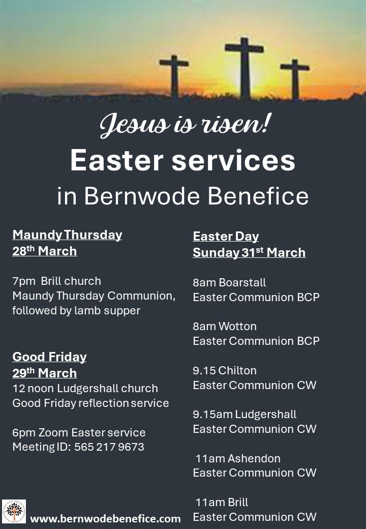 Easter services in the Bernwode Benefice