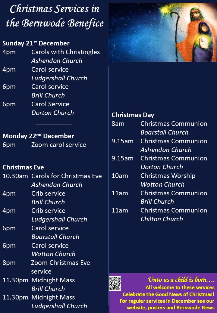 Christmas services from 21 Dec