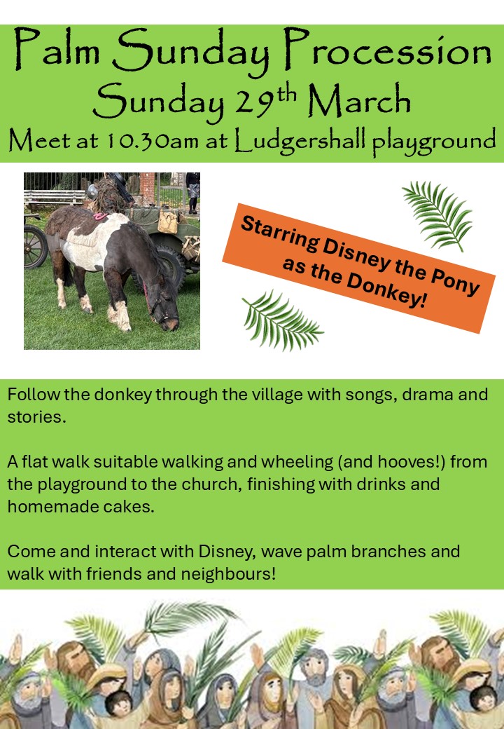 Palm Sunday Procession - 29th March - 10:30 at the playground
