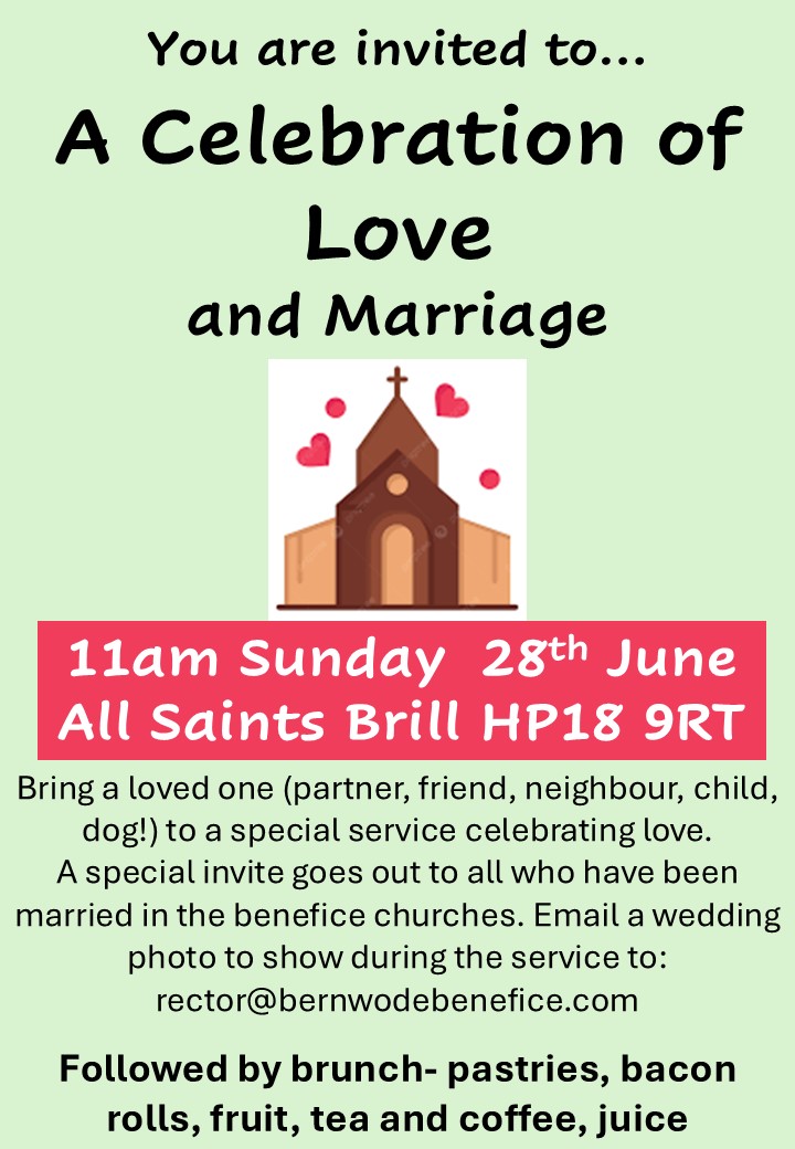 Love & marriage - 28 Jun - 11am - Brill Church